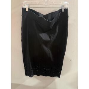 Torrid Black Mini Skirt with Eyelet Hem
